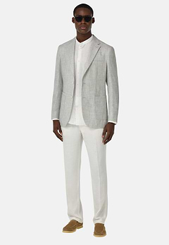 Veste En Lin Coton Laine Et Soie