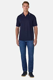 Polo En Piqué Performant S.Cafè®, bleu marine, hi-res