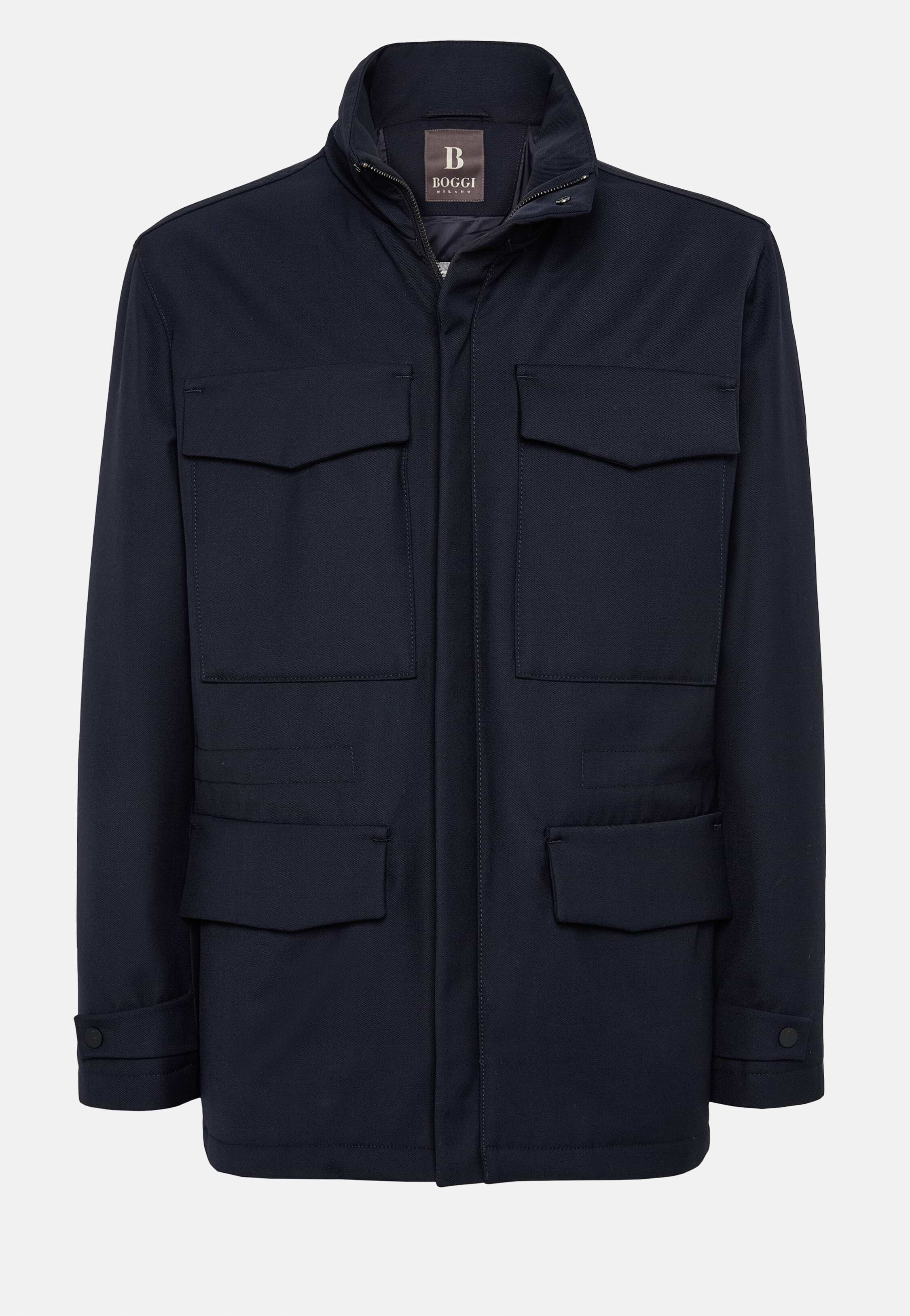 Men's Field Jacket In Padded Technical Fabric | Boggi Milano