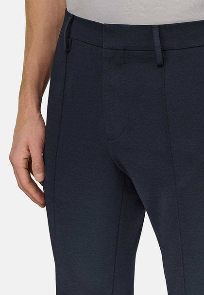 Spodnie z mieszanki bawełny, Navy blue, hi-res