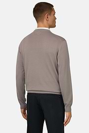Cotton Crew Neck, Taupe, thumb, 3