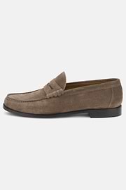 Wildleder-Mokassin, Taupe, thumb, 1
