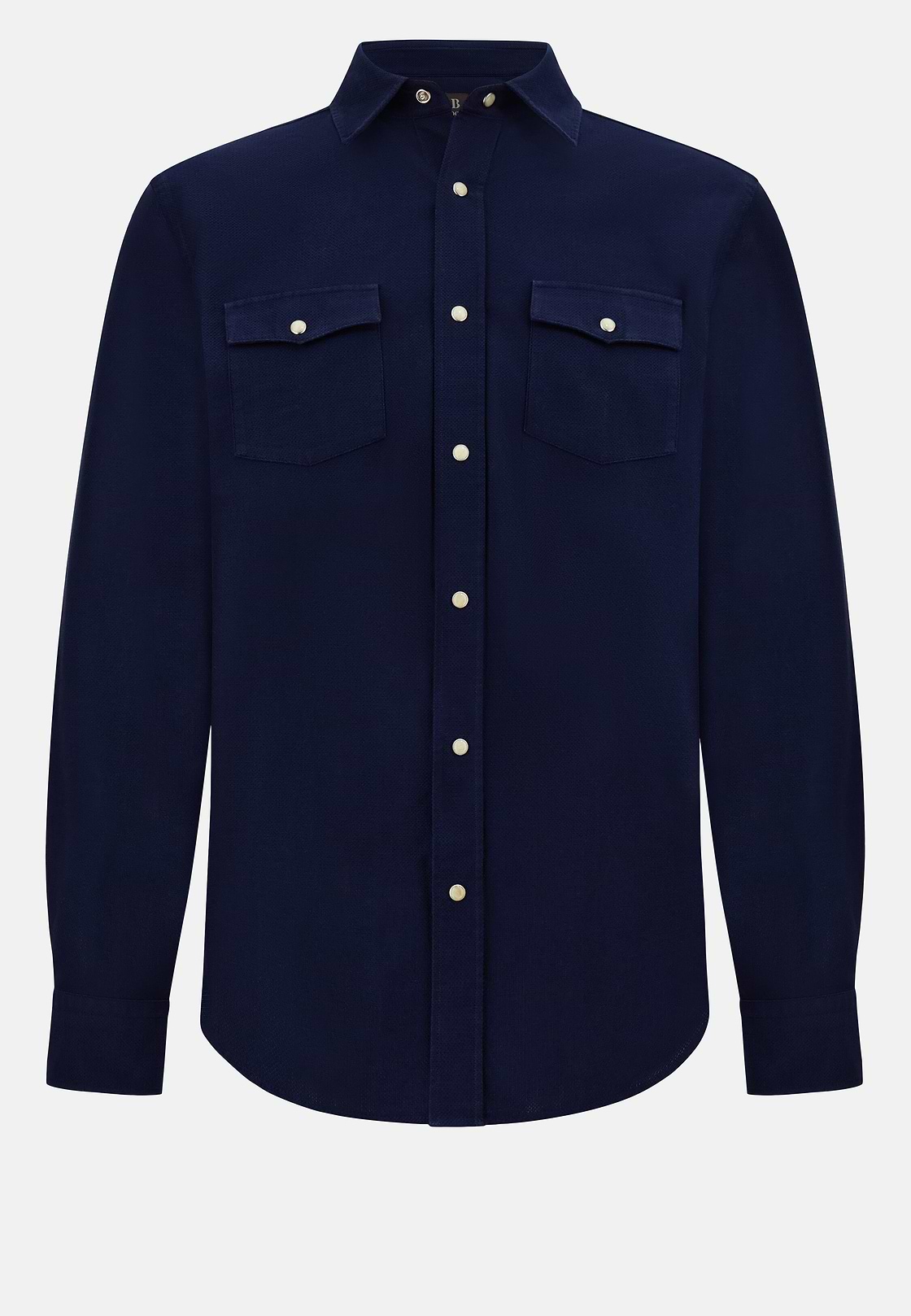 Regular Fit Cotton Shirt, Navy blue, hi-res
