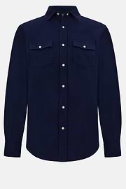 Regular Fit Cotton Shirt, Navy blue, hi-res