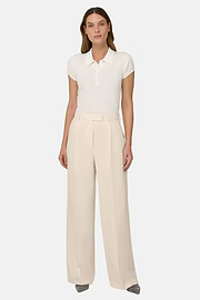 Polo Di Maglia In Cotone Seta, Bianco, thumb, 2