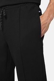 Stretch Interlock Technical Fabric Trousers, Black, hi-res