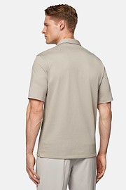 High-Performance Piqué Polo Shirt, Sand, hi-res