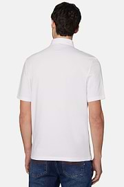 Polo En Coton Supima Stretch, Blanc, hi-res