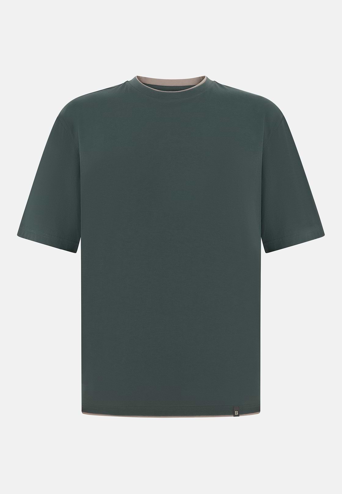 T-shirt In Cotone Pima, Verde, hi-res, 5