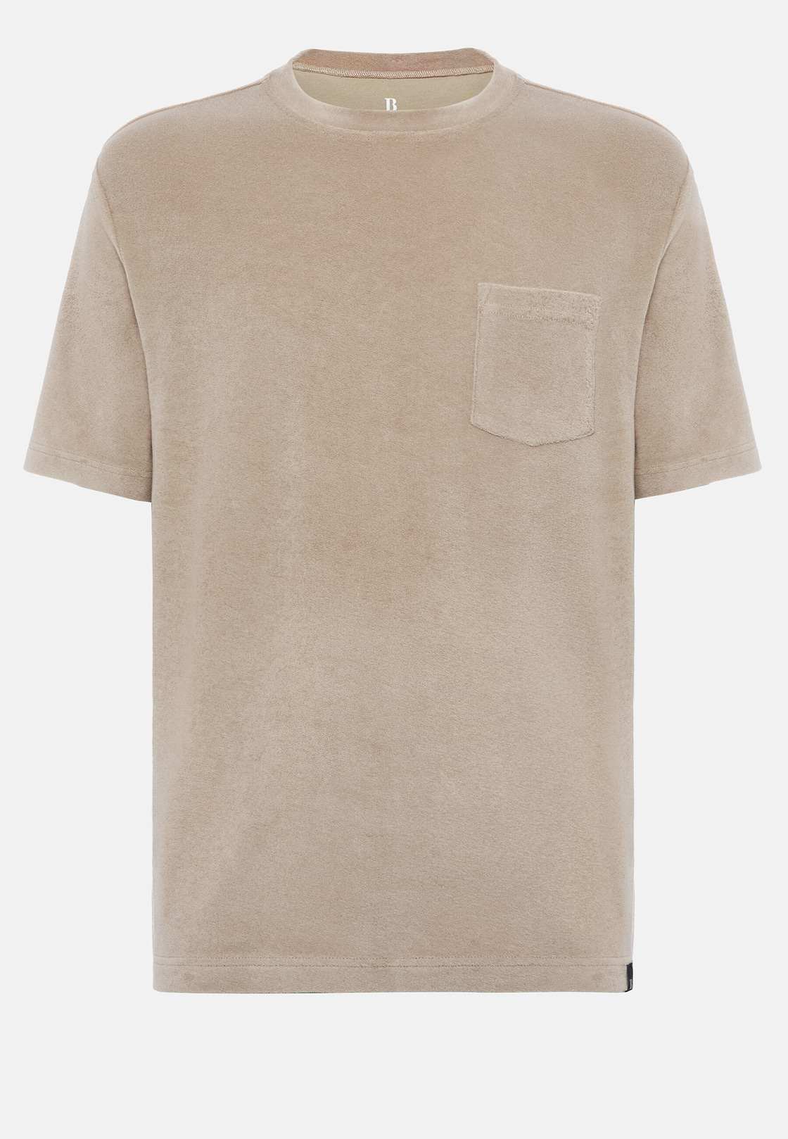 T-Shirt Aus Baumwolle Und Nylon, Beige, hi-res