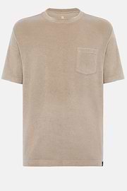 T-Shirt Aus Baumwolle Und Nylon, Beige, hi-res