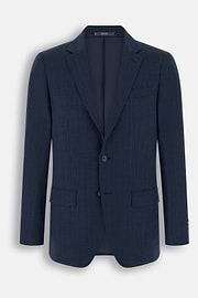 Suit Stretch Wool Cashmere Silk, Navy blue, thumb, 7