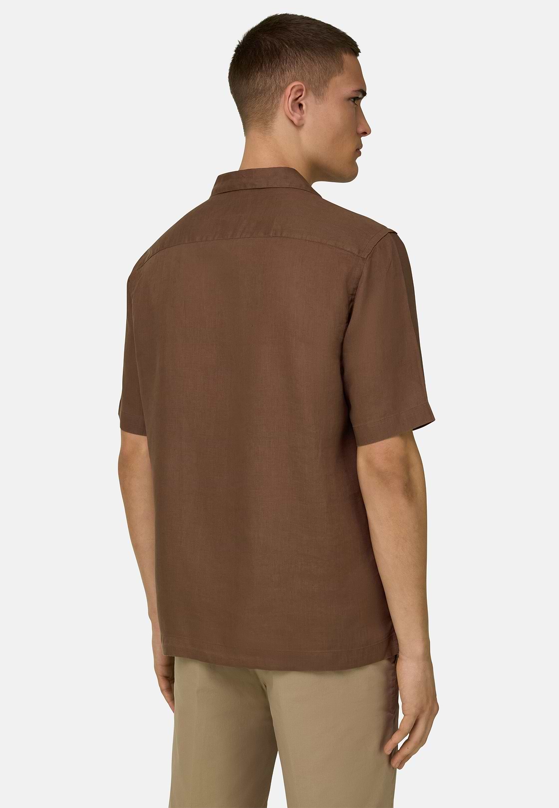 Hemd Aus Leinen Regular Fit, Braun, hi-res, 3