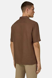 Hemd Aus Leinen Regular Fit, Braun, thumb, 3