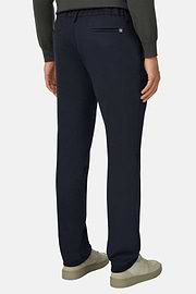 Broek City in Gemengd Katoen Jersey, Navy blue, thumb, 5