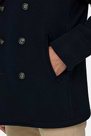 Peacoat in Wool, Navy blue, thumb, 5