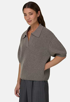 Polo in Wool and Cashmere Knitted Fabric