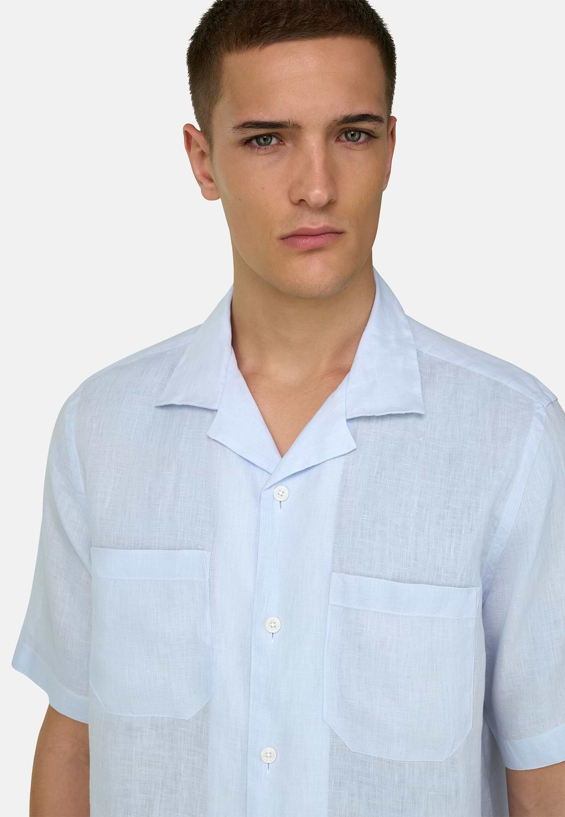 Hemd Aus Leinen Regular Fit, Hellblau, hi-res, 4