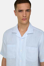Hemd Aus Leinen Regular Fit, Hellblau, thumb, 4
