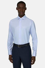 Camicia In Cotone Regular Fit, Azzurro, thumb, 1