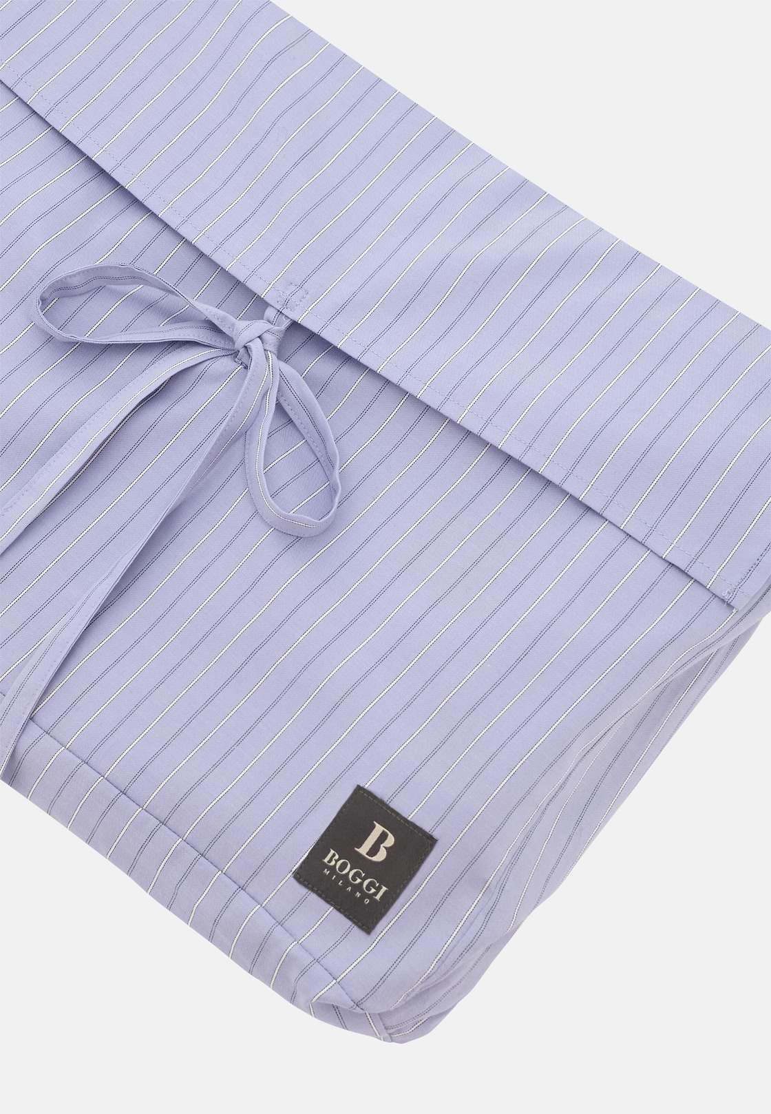 Pajama Pinstripe Cotton Silk, Medium Blue, hi-res, 4
