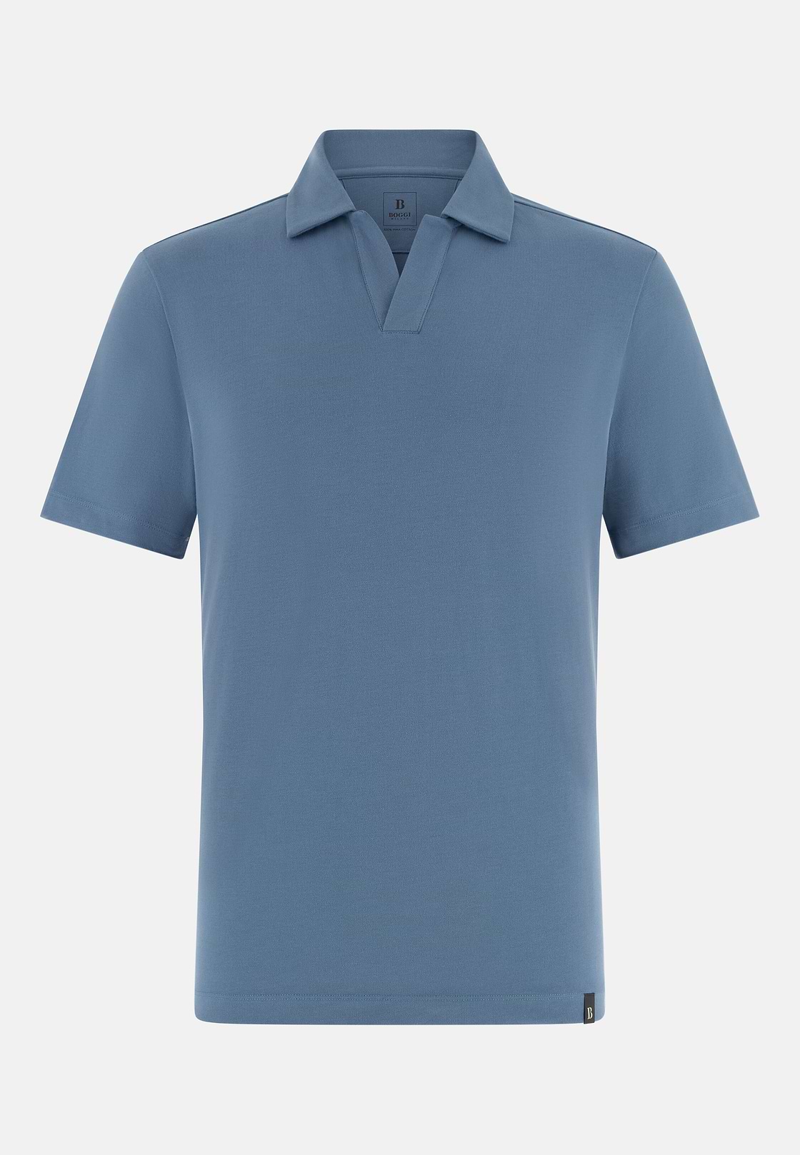 Polo In Cotone Pima, Azzurro, hi-res, 5
