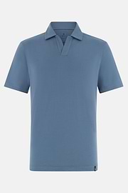 Polo In Cotone Pima, Azzurro, thumb, 5