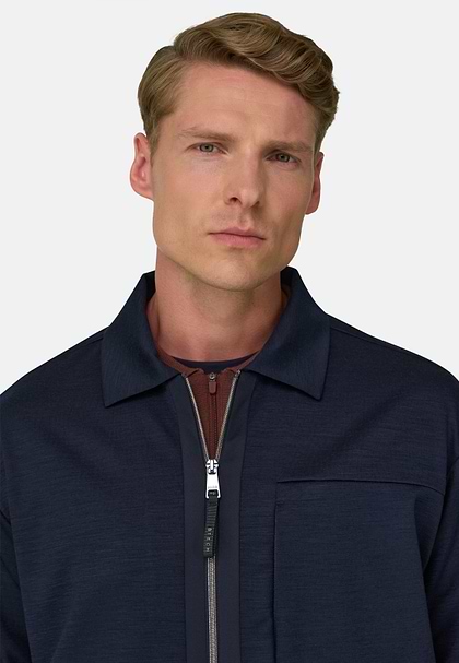 Kurtka Koszulowa Wooltech, Navy blue, hi-res