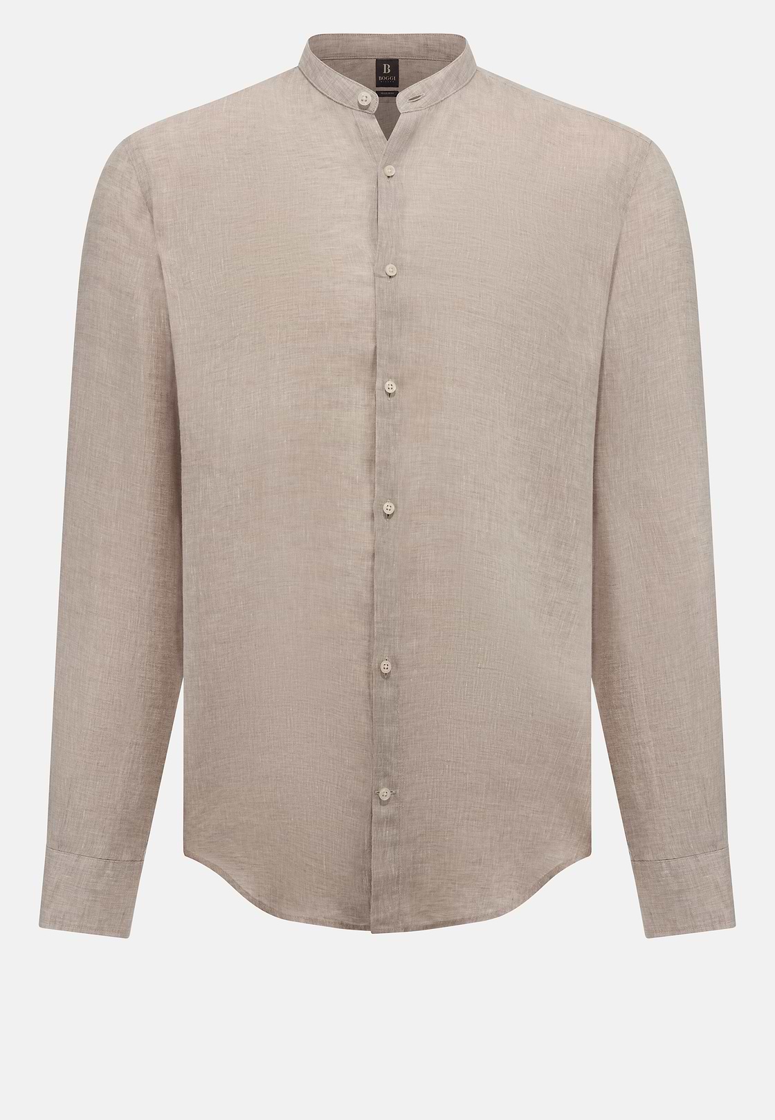 Regular Fit Linen Shirt, Taupe, hi-res