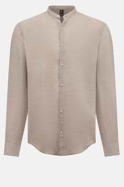 Regular Fit Linen Shirt, Taupe, hi-res