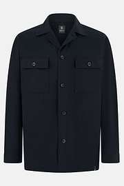 Camicia Over In Cotone Tencel, Navy, thumb, 6