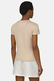 T-shirt en lin stretch, Sable, thumb, 3