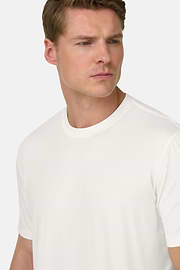 T-Shirt aus elastischer Supima-Baumwolle, Weiß, thumb, 4