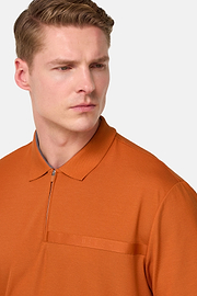 Polo In Piquè Cool Jade-Fresh, Arancione, hi-res