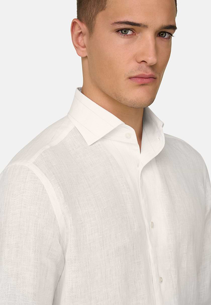 Regular Fit Linen Shirt, Sand, hi-res