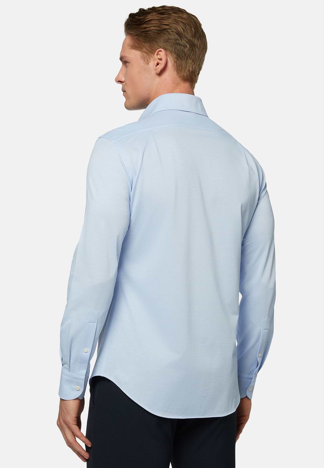 Camisa Estilo Polo De Punto Jersey Japonés Corte Regular, Azul claro, hi-res