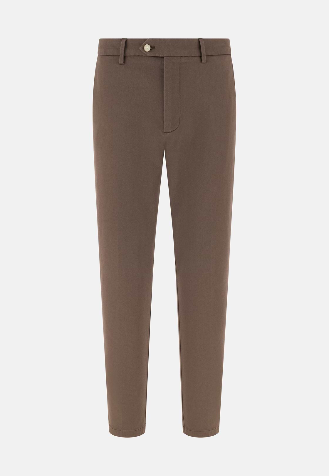 Pantalon En Coton Tencel Extensible, Marron, hi-res, 5