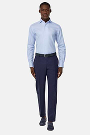 Chemise À Rayures En Coton Regular Fit, Bleu clair, hi-res