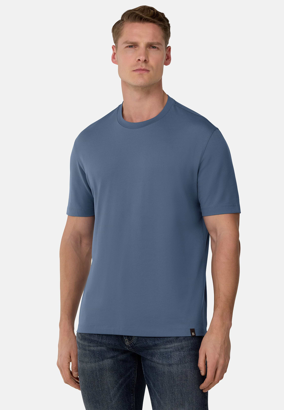 S.Cafè® High-Performance Piqué T-Shirt, Air-blue, hi-res