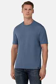 S.Cafè® High-Performance Piqué T-Shirt, Air-blue, hi-res