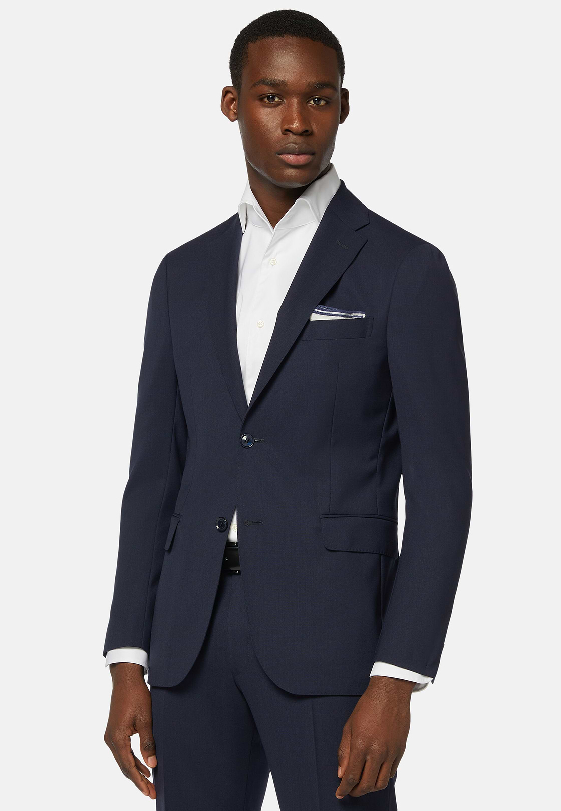 Jacket in Pure Travel Wool, Blue, hi-res