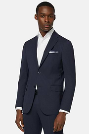 Jacket in Pure Travel Wool, Blue, hi-res