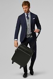 Caviar Leather Trolley Suitcase, , thumb, 8
