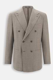 Suit Double-Breasted in Super 130 Wool, Taupe, thumb, 7