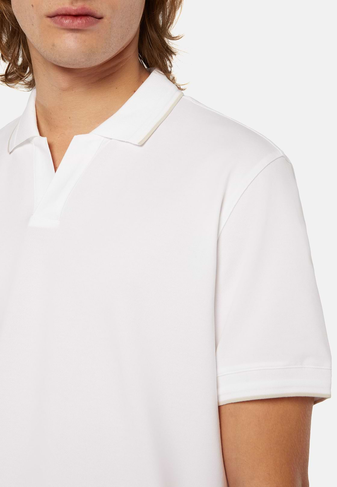 Poloshirt van high-performance piqué, White, hi-res