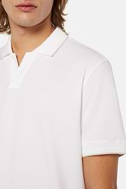 Poloshirt van high-performance piqué, White, hi-res