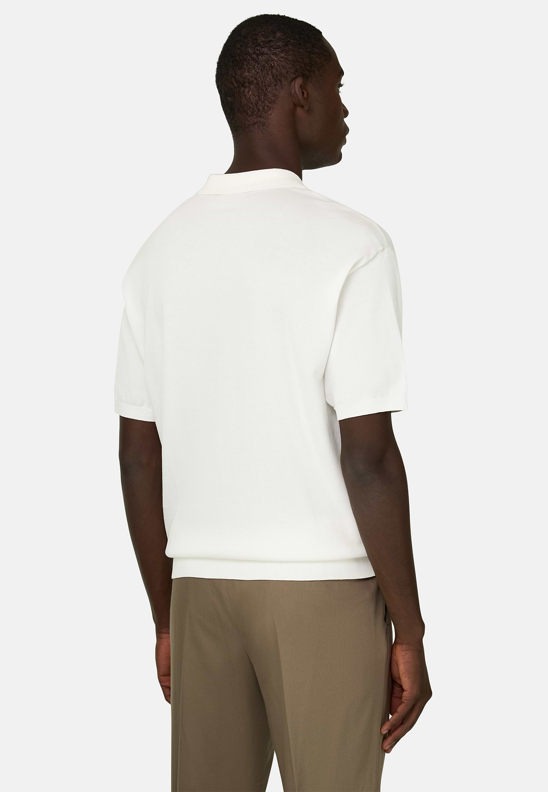 Polo Di Maglia In Cotone Seta, Bianco, hi-res, 3