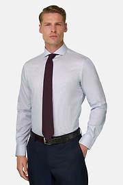 Shirt Striped Cotton Slim Fit, Light Blue, thumb, 1
