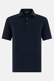 Polo Cotton Crepe, Navy blue, thumb, 5
