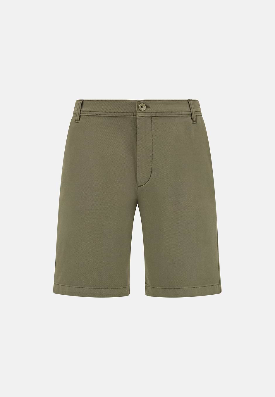 Bermudas in Stretch Cotton, Military Green, hi-res